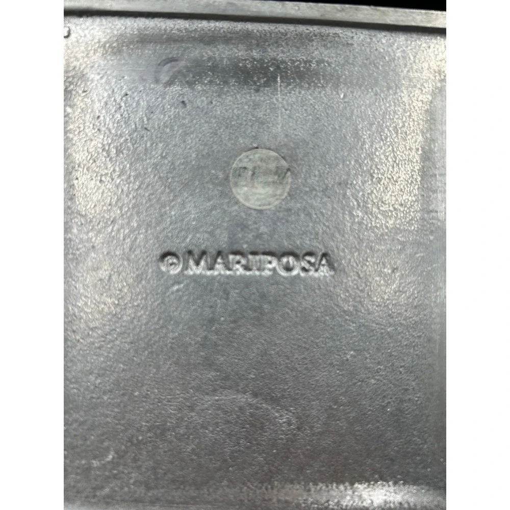 MARIPOSA Recycled Aluminum Bamboo Edge NAPKIN HOLDER or Trinket Box 5.5